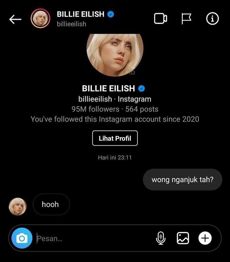 Foto Editan Kocak Wargaet Tentang Billie Eilish Orang Nganjuk Ini Bikin Geleng Kepala